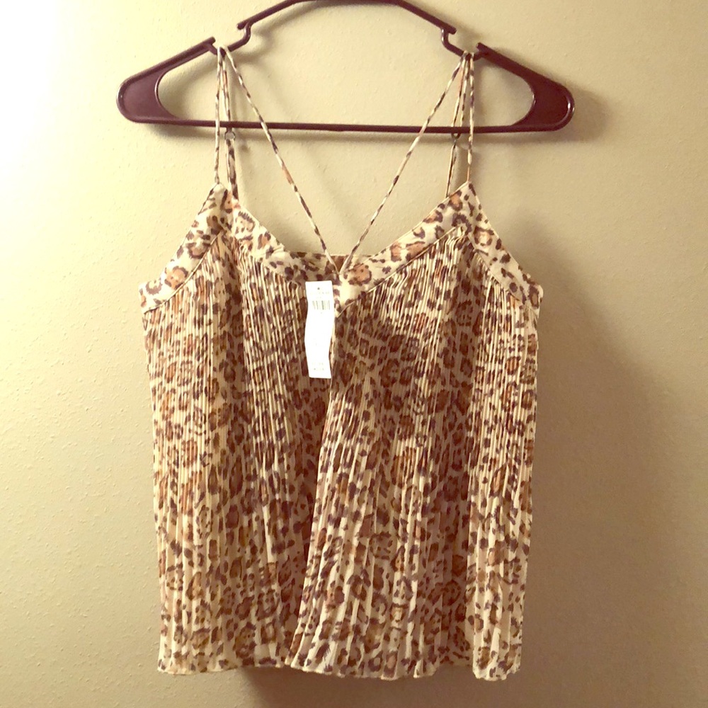 Ruffled Cheetah Print Tank Top